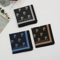 3/6Pcs Men's Pure Cotton Printed Handkerchief Thin Water-absorbing Sweat-wiping Classic Old-fashioned Going Out Portable 43cm. 
