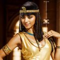 Black Straight Synthetic Wig Snake Bead Tassel Cleopatra Egyptian Queen Halloween Cosplay Ancient Egypt Party Costume Hairpiece. 