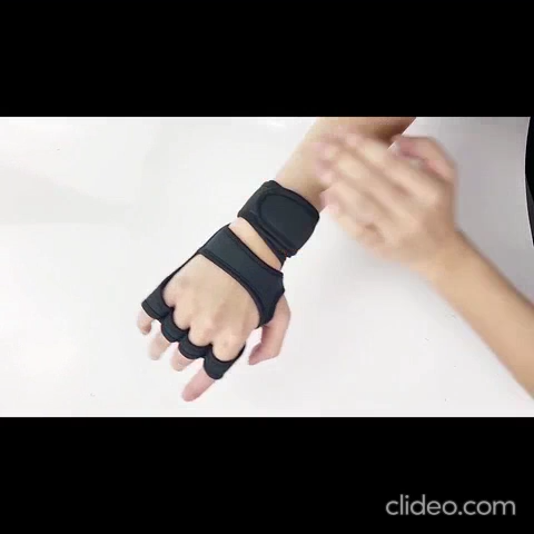 Premium Neoprene Gym Cut Gloves with Wrist Support - Durable Fitness Workout Gloves for Pull Ups & Strength Training - Sizes M/L/XL