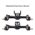 Brass CNC Widen Portal Axles +10mm with Lay Down Servo Mount & Links for 1/18 RC Crawler Car TRX4M Axle Upgrade parts. 