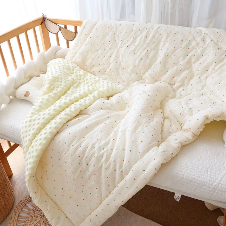 110x100cm 110X140cm Flower Print Baby Quilt Newborn Nap Quilts Soft Cotton Infant Blanket Fall Winter Swaddle Wrapped Bedding