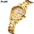 POSHI Original Waterproof Quartz Watch for Women Fashion Ladies Bracelet Luxury Stainless Steel Strap Date Week Women's Watches. 