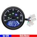 Universal Motorcycle Instrument Digital LCD Speedometer Meter Sensor Tachometer 0~12000RPM for 1-4 Cylinder Motorbike 12V. 