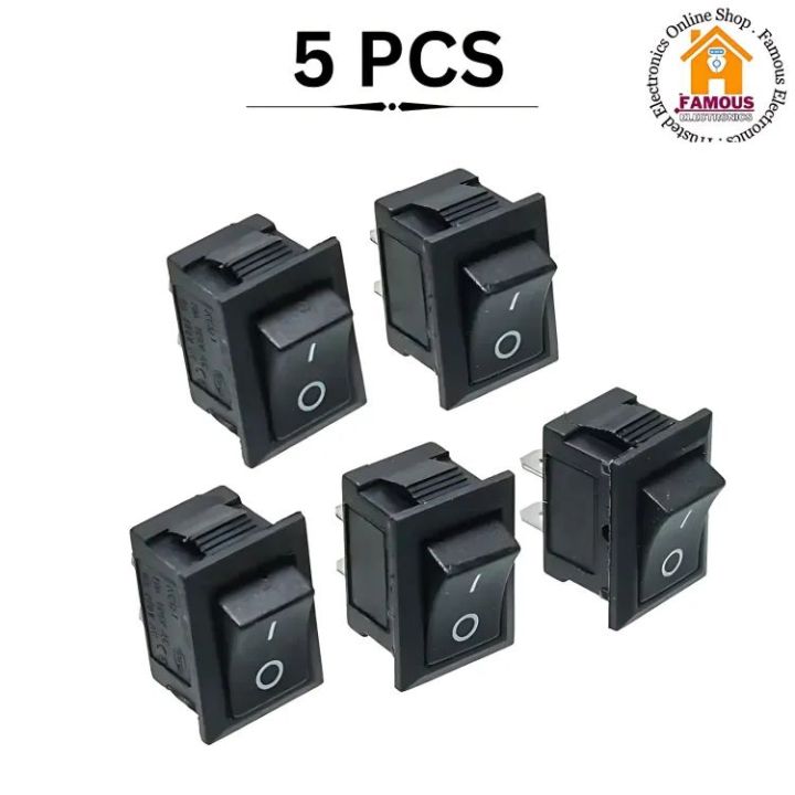 Mini Dc on off Switch/Rocker Black (5 pieces) | Daraz.com.bd