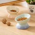 Cat Ceramic Bowl Gradient Pet Food Water Feeders Small Dogs Drinking Eating Supplies Raised Tilted Cats Puppy Feeding Supplies. 