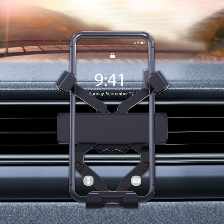 Car%20Air%20Vent%20Gravity%20Sensor%20Aluminum%20Navigation%20Upgraded%20Adjustable%20Horizontally%20And%20Vertically%20Cell%20Phone%20Holder%20For%20All%20Phones%20-%20Image%205