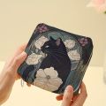 1 PC Cat Pattern Printed Sanitary Napkin Storage Bag, Women's Lightweight Tissue Bag, Sanitary Tissue Bag.