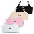 3PCS Teenage Girls Small Training Bras Cute Kids Rainbow Printed Sports Vest Bra Students Children Brassiere Underwear Tube Tops. 