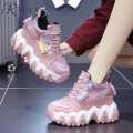 Ladies Thick Sole Sneakers – Trendy High Platform Casual Shoes. 