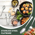 16pcs Stainless Steel Tableware Fork and Spoon Set, Economy Set Fork and Spoon, Suitable for Restaurants, Parties and Families.