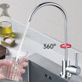 Kitchen Faucet 304 Stainless Steel Water Direct Drinking Pure Water Dispenser Rotatable Sit-stand 4 Points Single Cold Faucet pen gpt. 