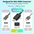 Mini HDMI cable 4K 60Hz HDMI 2.0 Mini HDMI to HDMI cable adapter Mini HDMI male to HDMI female cable Coupler Adapter. 