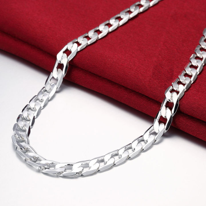 Special Offer Silver Color Necklace for men's 20/24 Inches Classic 8MM