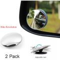 2Pcs 360 Degree Blind Spot Mirror For Car or Motorcycle Side Mirror Wide Angle Round Small Round Side Blindspot Mirror. 