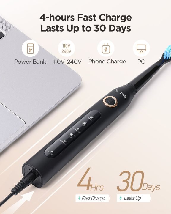 Fairywill%20Electric%20Sonic%20Toothbrush%20USB%20Charge%20FW-507%20Rechargeable%20Waterproof%20Electronic%20Tooth%20Brushes%20Replacement%20Heads%20Adult%20-%20Image%204