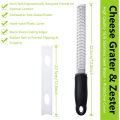 Stainless Steel Cheese Grater Citrus Lemon Zester Peeler Cheese Lemon Fruit Chocolate Grater With Non-Slip Handle Kitchen Gadget. 