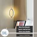 modern warm minimalist exquisite small oval Interiour luxury chandelier. 