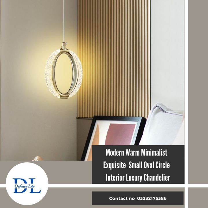 modern warm minimalist exquisite small oval Interiour luxury chandelier