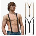 Solid Color Suspenders for Men Y-Back Hidden Suspenders Adjustable Fashion Casual Suspenders. 