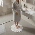 1PC Round Pebble Shaped Shower Pad 55x55cm Anti-Slip Bathtub Mat with Drainage Holes for Shower Rooms and Bathroom Floors. 