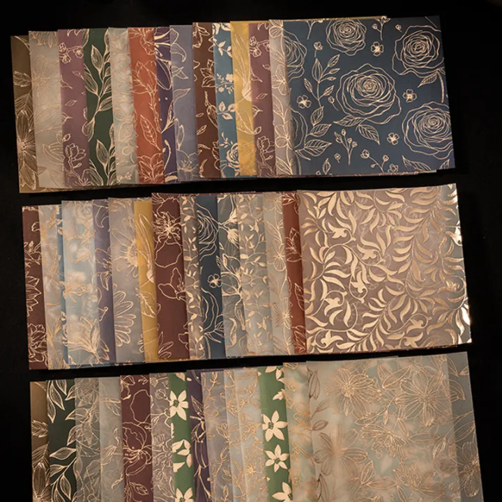 Mr.Paper%20Hot%20Stamping%20Craft%20Material%20Paper%20Lily%20Cherry%20Blossom%20Flower%20Theme%20Sulfuric%20Acid%20Paper%20Material%20Home%20Decoration%20Gifts%20-%20Image%202