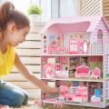 Dollhouse Furniture Set Accessories Mini Bedroom Livingroom Bathroom Kitchen Dollhouse Miniature Pretend Play Family Toys.