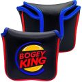 Funny Golf Headcover Golf Club Head Covers Bogey King PU Leather Golf Blade Mallet Putter Cover, Golf Accessories for Day. 