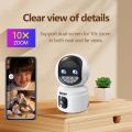 Luowice 9MP 3 Lens 2 Screen PTZ IP Surveillance Wifi Camera 10X Zoom Two-way Audio Baby Pet Smart Home Monitor. 
