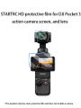 STARTRC HD protective film for the DJI Pocket 3 action camera screen gimbal and lens. 