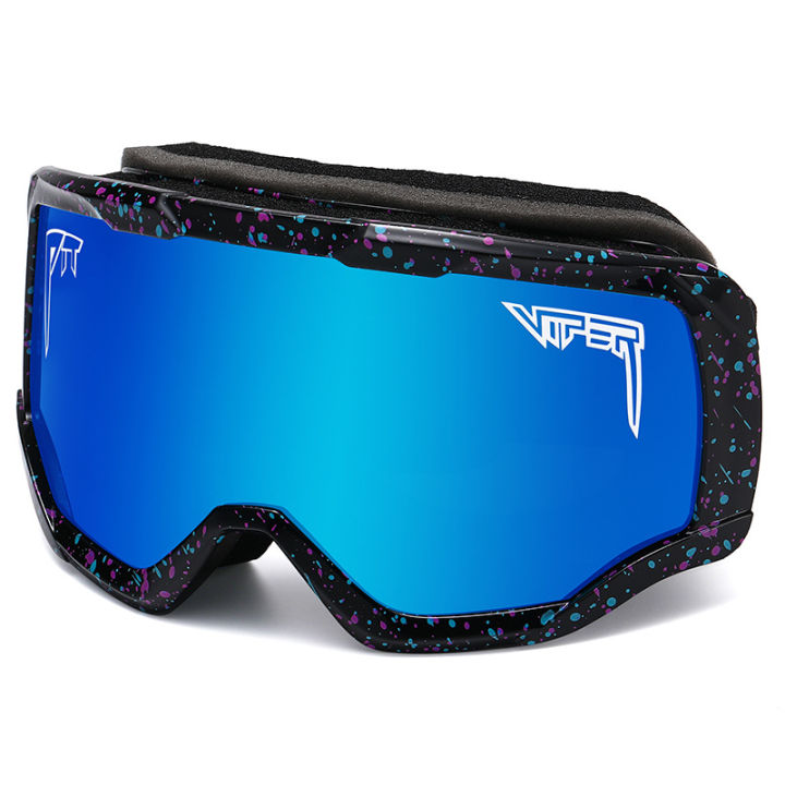 PIT VIPER Double Layers Anti-fog Ski Goggles Men Women Snow Snowboard Glasses Snowmobile Eyewear Hiking Mask