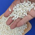 50/100 pcs white long drop shape pearl MOTI ideal for making jewerly making earings and for dupatta hanging tussels. 