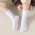 5Pairs/Set 3-13Years Baby Girls Boys Casual Sports Socks Soild Soft Cotton Four Season School Socks Black White Gray Kids Socks. 