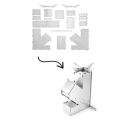 Foldable Stainless Steel Rocket Stove Detachable Durable Reliable Suitable for Different Ignition Items Adjustable Air Inlet. 