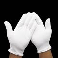 12pcs White Gloves Thin Quality Control Play Etiquette Labor Protection Work Sweatcloth Gloves Wear Resistant White Cotton. 