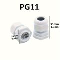 10pcs PG7 -PG16 for 3-14mm  Wire Cable White Black Nylon Plastic Connector  Waterproof Cable Gland Plastic Cable Entry IP67. 