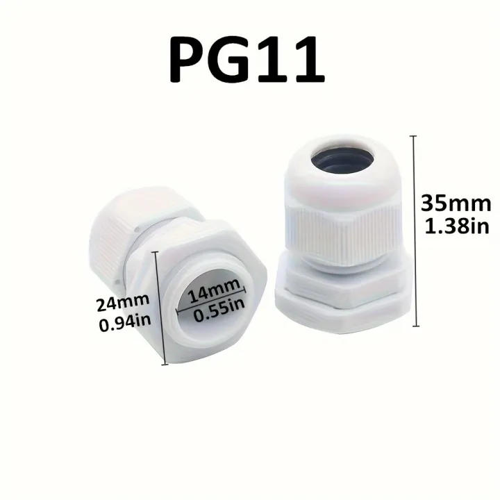 10pcs%20PG7%20-PG16%20for%203-14mm%20%20Wire%20Cable%20White%20Black%20Nylon%20Plastic%20Connector%20%20Waterproof%20Cable%20Gland%20Plastic%20Cable%20Entry%20IP67%20-%20Image%204