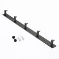 Black Robe Hook for Bathroom Kitchen Home Wall Mounted Creative Door Coat Clothes Towel Key Holder Hanger Storage 4 5 6 7 Hooks.