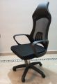Sytas Executive Leather Office Chair, Comfy Desk Chair with Adjustable Headrest & Flip-up Padded Arms & Lumbar Support, Adjustable Hight and Tilt, Rolling Swivel Chair, Black. 