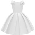 Elegant Bow Princess Girls Dress Summer Birthday Party Wedding Kids Dresses For Girl Costume White Evening Bridesmaid Ball Gown. 