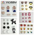(1 set) hommy Jibbitz cartoon character Big Head shoes fashion silicone buckle many kinds to choose JB. 