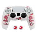 Laser Carving Soft Silicone Cover For PS5 Controller Skin Case Gamepad Joystick Accessories.