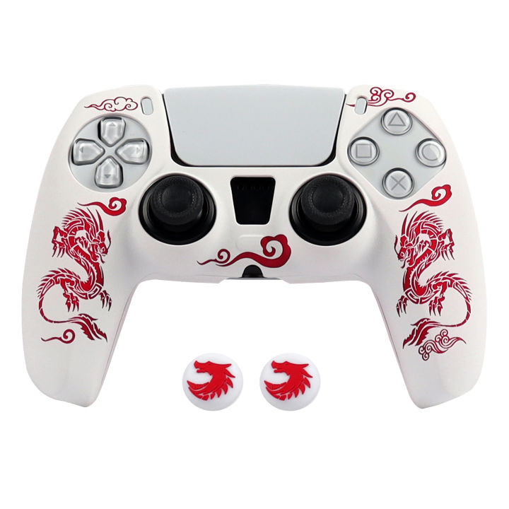 Laser Carving Soft Silicone Cover For PS5 Controller Skin Case Gamepad Joystick Accessories
