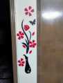 Flower pots wooden wall art, home decor wooden flower art, laser cut wooden flower art. living and drawing room wooden flower wall art. 