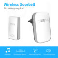 MANHOT New Wireless Doorbell Waterproof Plug Button No Battery Required Ring Bell Chimes Sets Home Smart Door Bell 38 Ringtones.