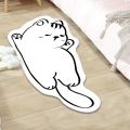 Simple Cartoon Imitation Cashmere Carpet Living Room Bedroom Bedside Warm Floor Mat Non-slip Washable Quick Drying Carpet. 