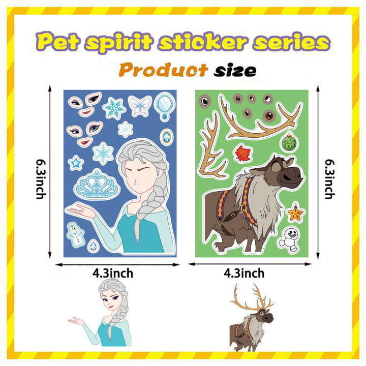 8/16/32Pcs%20Disney%20Cartoon%20Frozen%20Puzzle%20Stickers%20DIY%20Kawaii%20Anna%20Elsa%20Decal%20Laptop%20Suitcase%20Notebook%20Phone%20Sticker%20for%20Kid%20Girls%20-%20Image%204