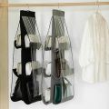 Purses Hanger Hanging Handbag Organizer Bags Storage Holder for Closet with 6 Larger Pockets Random color. 
