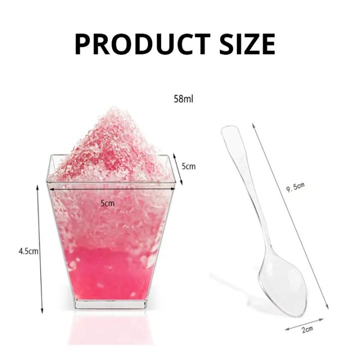 20%20X%202oz%20Square%20Mini%20Dessert%20Cups%20With%20Spoons,%20Clear%20Plastic%20Parfait%20Appetizer%20Cup%20for%20Tasting%20Party%20Desserts%20Appetizers%20-%20Image%203