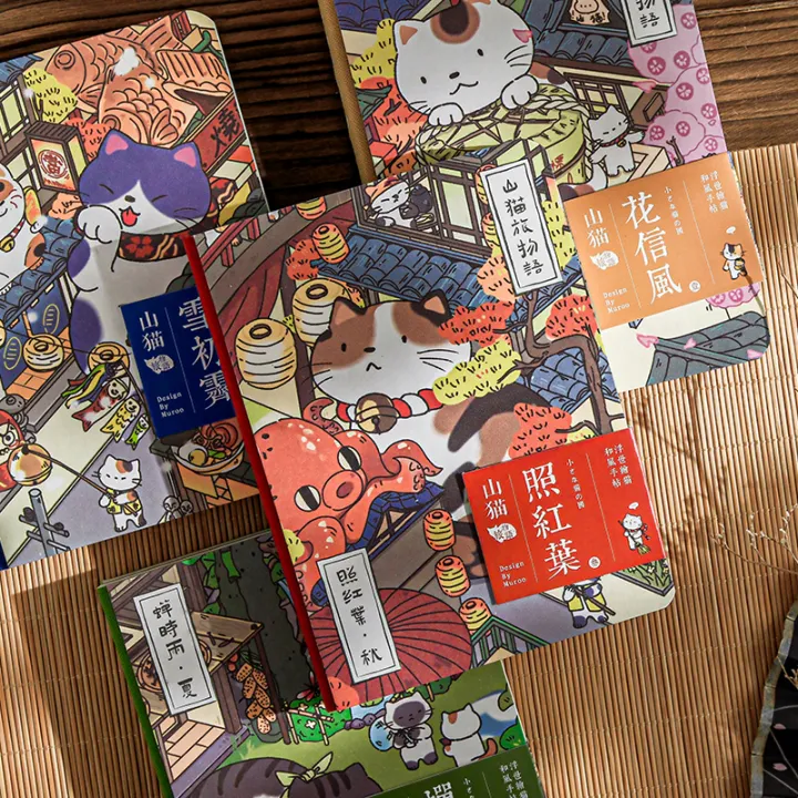 Creative%20Cat%20Themed%20Travel%20Notebook%20High-Aesthetic%20Illustration%20Journal%20Planner%20for%20Student%20Diary%20Note-Taking%20Notepad%20Stationery%20-%20Image%202