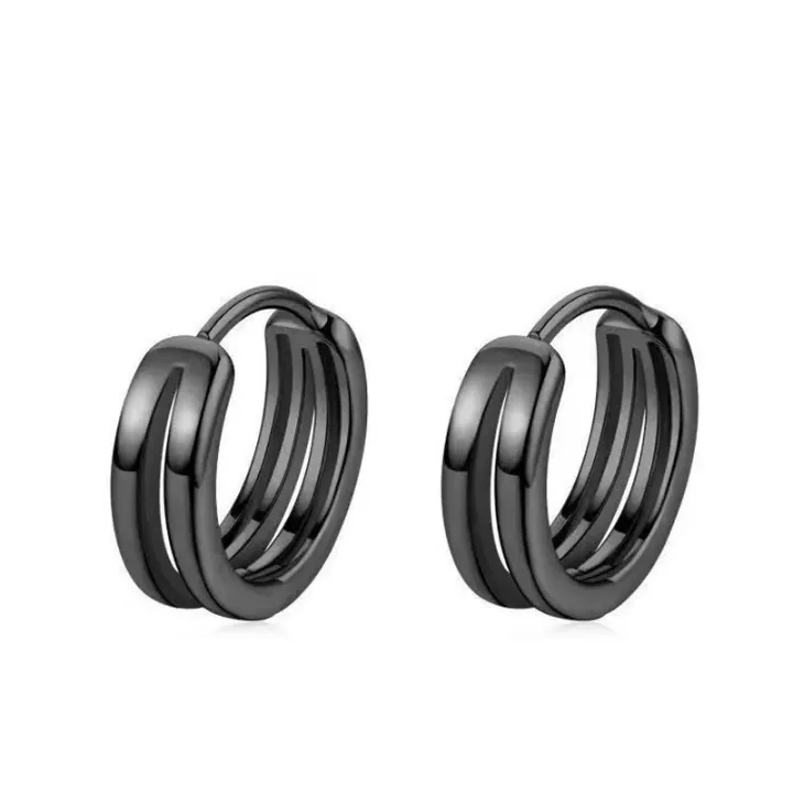 2Pcs%20Hollow%20Double%20Ring%20Small%20Hoop%20Earrings%20For%20Men%20Women%20New%20Trendy%20Black%20Silver-Color%20Hip%20Hop%20Party%20Gothic%20Earrings%20Jewelry%20-%20Image%205